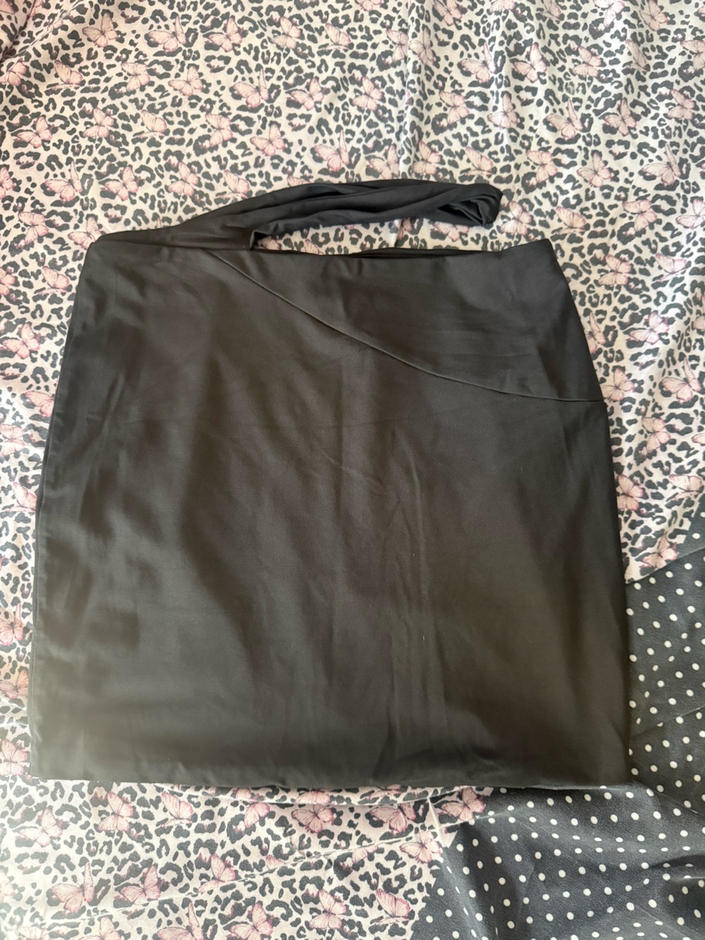 Forever 21 Black Mini Skirt with Asymmetric Waist Detail